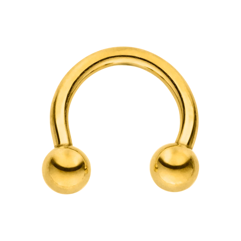 Hufeisen Piercing Gold