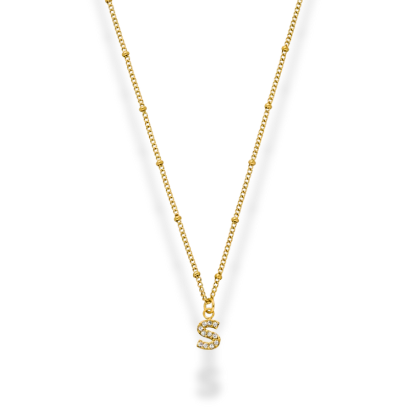 Simple Letter Kette 14K VERGOLDET