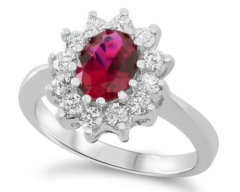 DAMENRING MIT GRAVUR VERLOBUNGSRING 925 SILBER ROT RING ROYALER SCHMUCK
