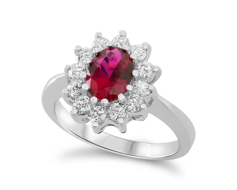 DAMENRING MIT GRAVUR VERLOBUNGSRING 925 SILBER ROT RING ROYALER SCHMUCK