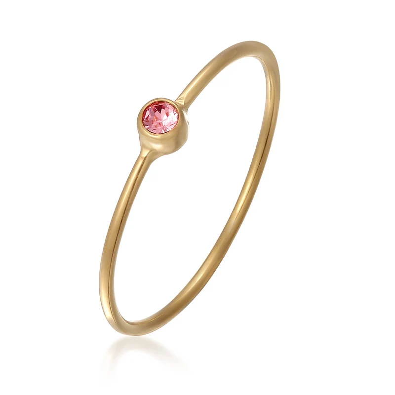 Stapelring Solitär | Kristall (Grün)