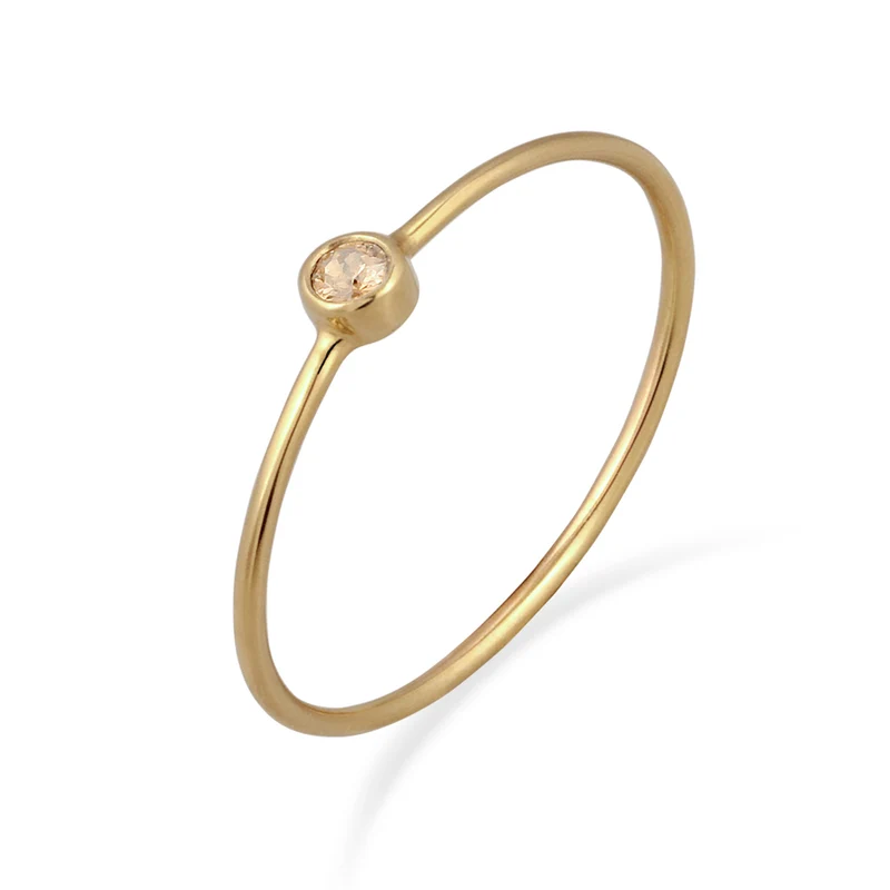 Stapelring Solitär | Kristall (Grün)