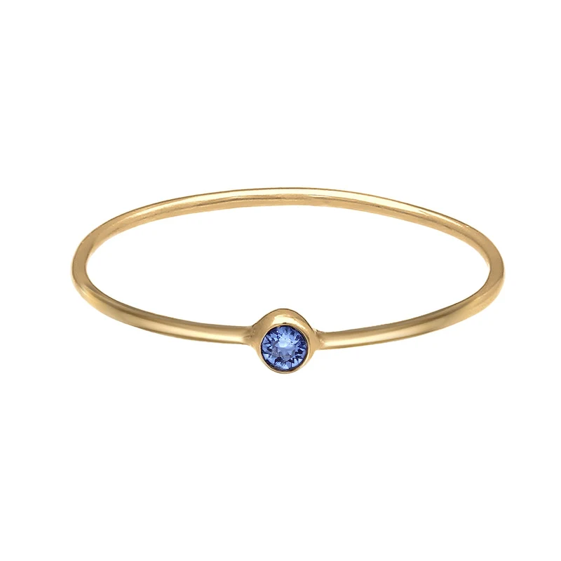Stapelring Solitär | Kristall (Grün)