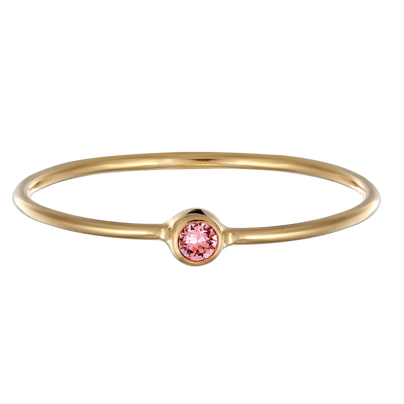 Stapelring Solitär | Kristall (Grün)