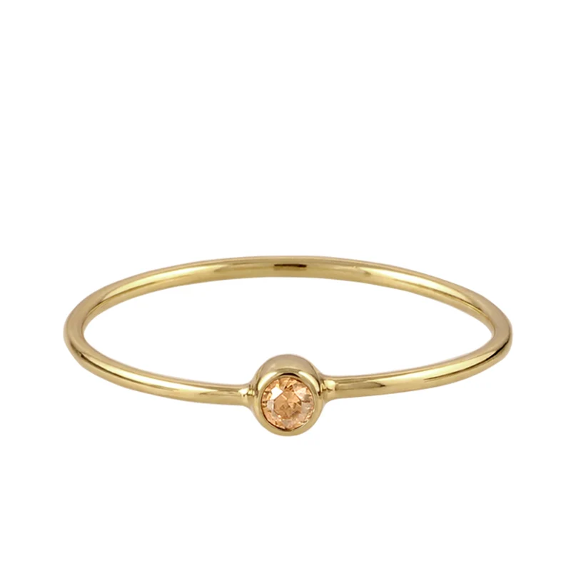 Stapelring Solitär | Kristall (Grün)