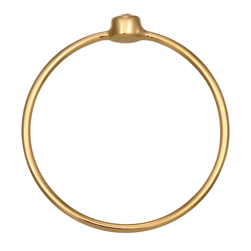 Stapelring Solitär | Kristall (Grün)