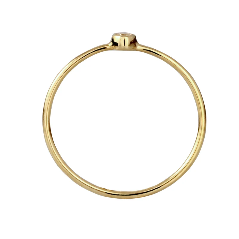 Stapelring Solitär | Kristall (Grün)