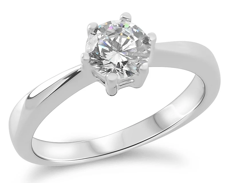 ANTRAGSRING DAMENRING 925 STERLING SILBER HEIRATSANTRAG RING VERLOBUNGSRING