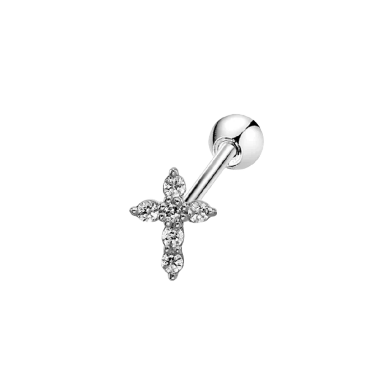 Victoria Cross Ohr Piercing Silber