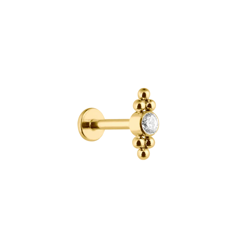 Crystal Dots Labret Piercing