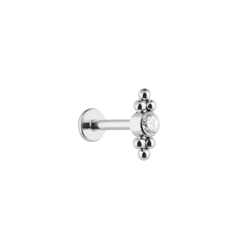Crystal Dots Labret Piercing