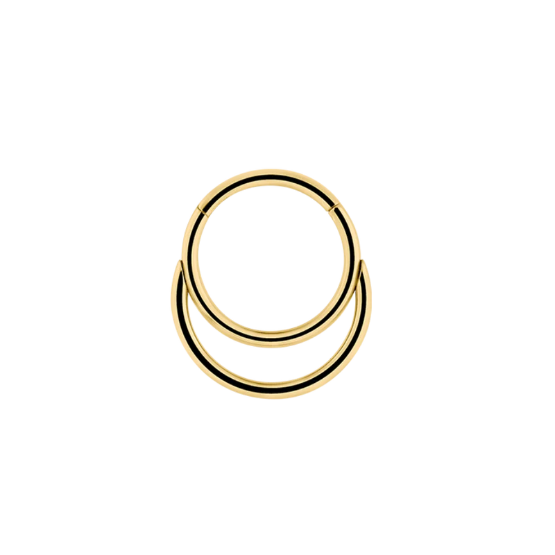Double Simple Clicker Piercing Gold