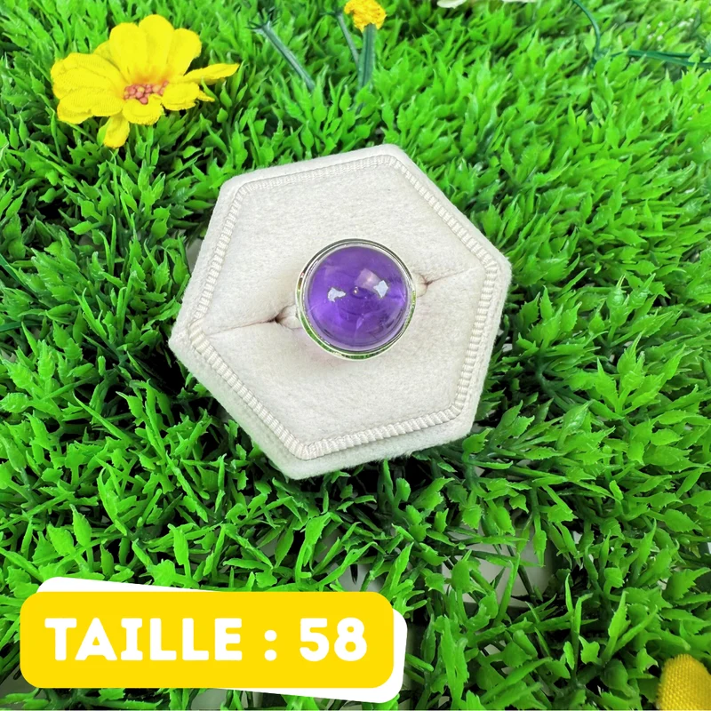 925 Silber Amethyst Ring #234