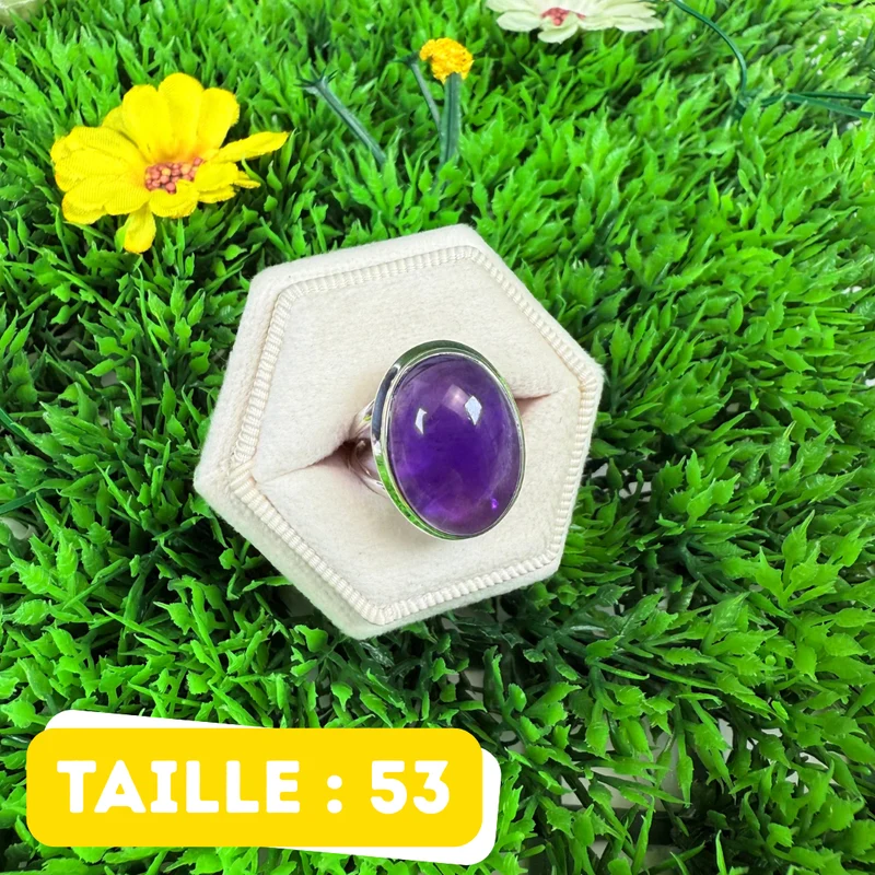 925 Silber Amethyst Ring #232