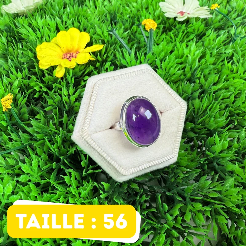 925 Silber Amethyst Ring #229