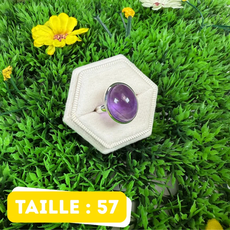 925 Silber Amethyst Ring #225