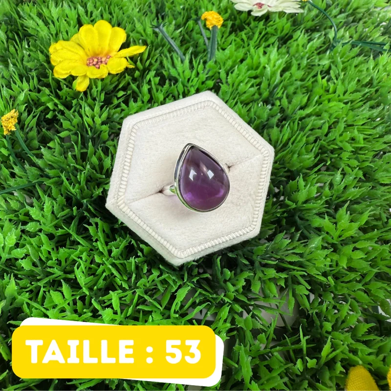 925 Silber Amethyst Ring #224