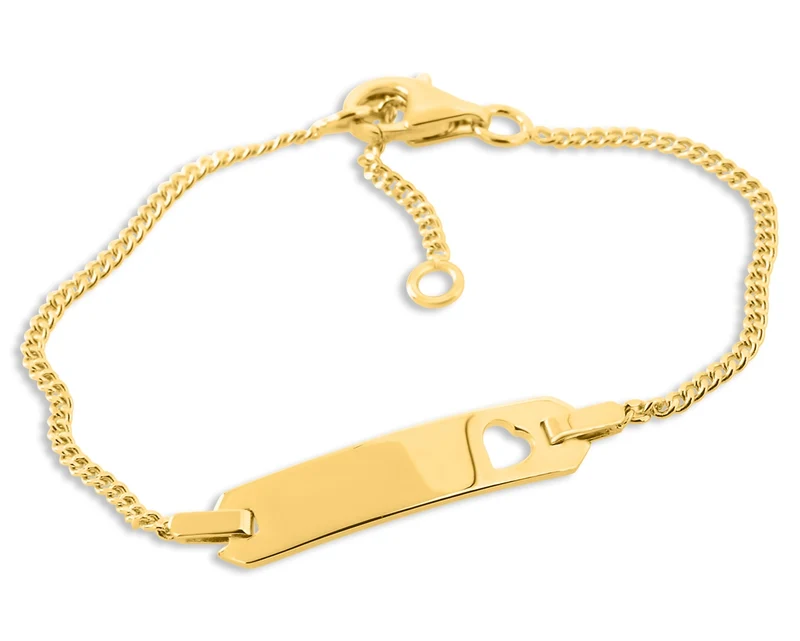 ID BABY ARMBAND VERGOLDET GEBURT GESCHENK NAMENSARMBAND GOLD TAUFE