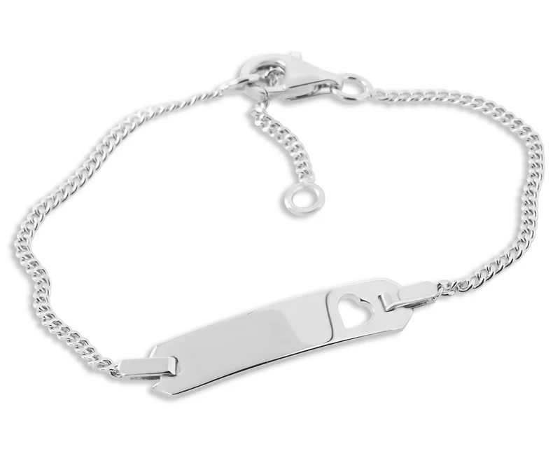 TAUFSCHMUCK MIT HERZ KINDER ARMBAND MIT GRAVUR 925 SILBER TAUFE GEBURT