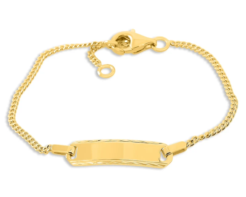 ID ARMBAND ZUR TAUFE GEBURT GRAVUR TAUFARMBAND VERGOLDET