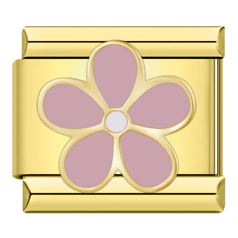 Pinke Blume Gold