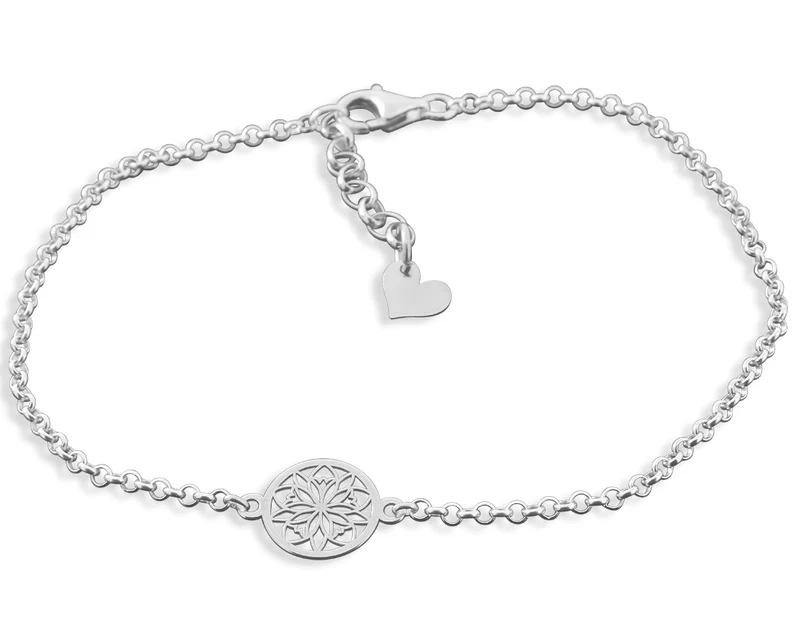 DAMENARMBAND SILBER BLUME DES LEBENS SILBERSCHMUCK