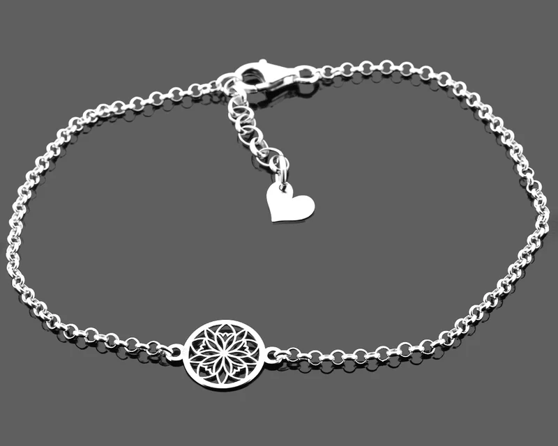 DAMENARMBAND SILBER BLUME DES LEBENS SILBERSCHMUCK