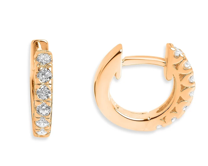 ELEGANTE CREOLEN ROSÉ VERGOLDET OHRRINGE ZIRKONIA