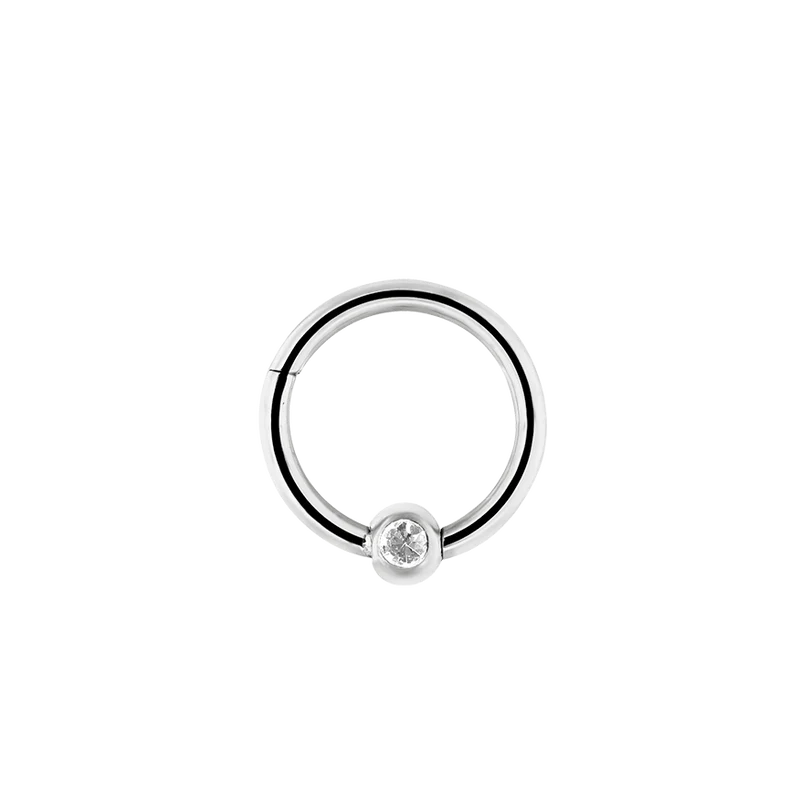Iconic Stone Clicker Piercing Silber