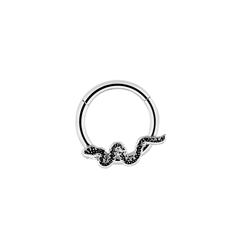 Iconic Snake Clicker Piercing Silber
