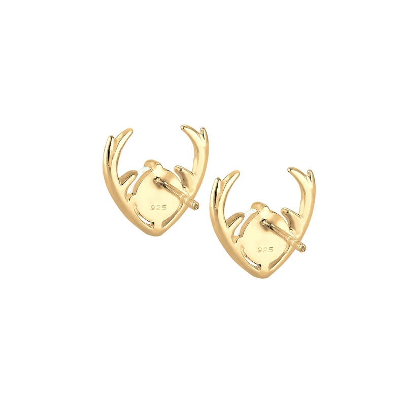 Ohrstecker Hirsch | Opal ( Weiß )