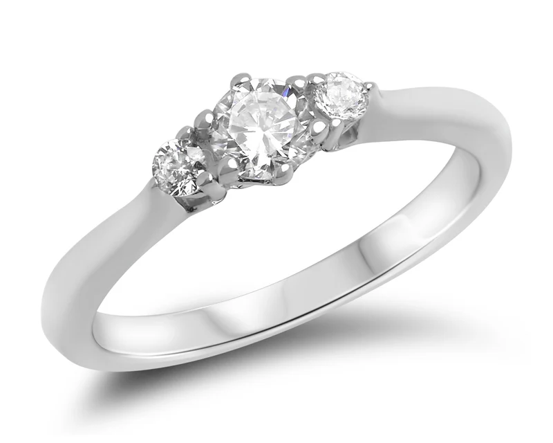 ANTRAGSRING, DAMENRING MIT ZIRKONIA, VERLOBUNGSRING SILBER