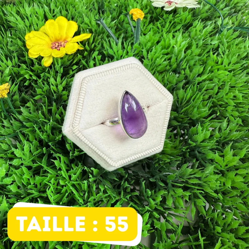 925 Silber Amethyst Ring #223