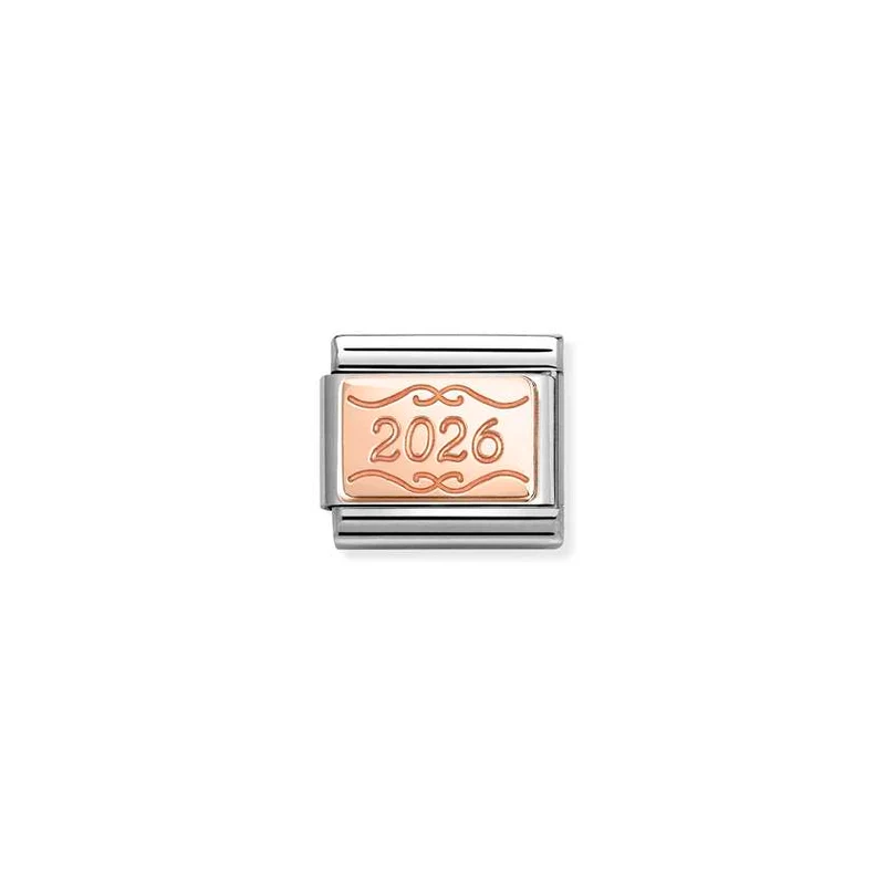 Classic Rose Gold 2026 Plate Graduation Charms