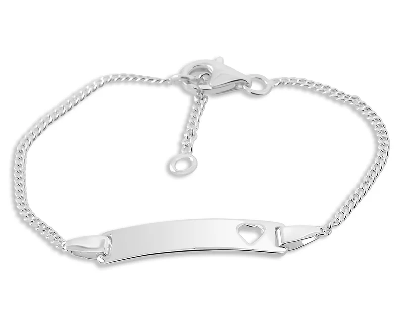 ID ARMBAND BABY KINDERSCHMUCK SILBER ARMBAND MIT HERZ TAUFGESCHENK