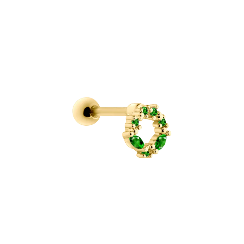Karma Ohr Piercing 18 Karat Vergoldet
