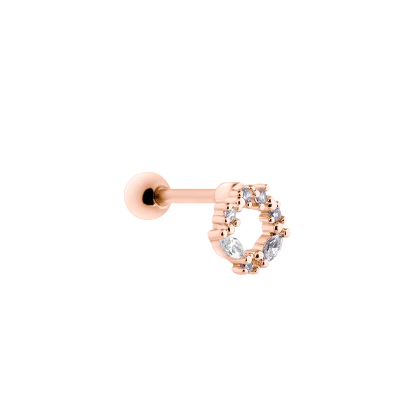 Karma Ohr Piercing 18 Karat Vergoldet