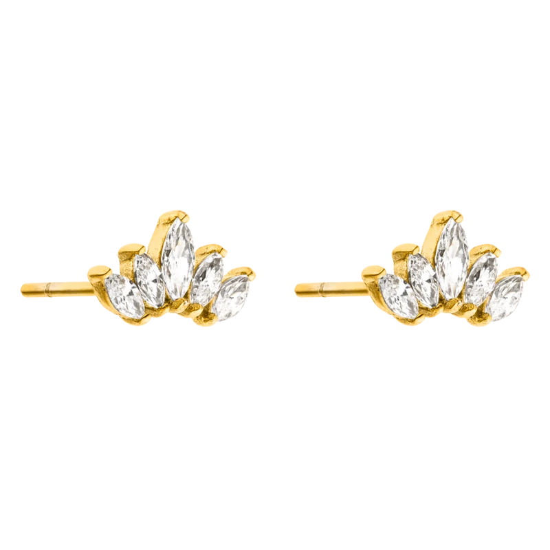Throne Ohrstecker 18K Gold Vergoldet