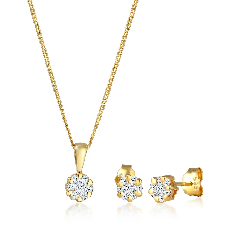 Schmuckset | Diamant ( Weiß, 0,36 ct )