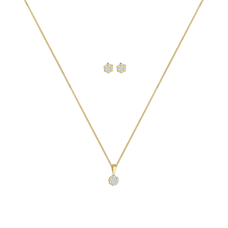 Schmuckset | Diamant ( Weiß, 0,36 ct )