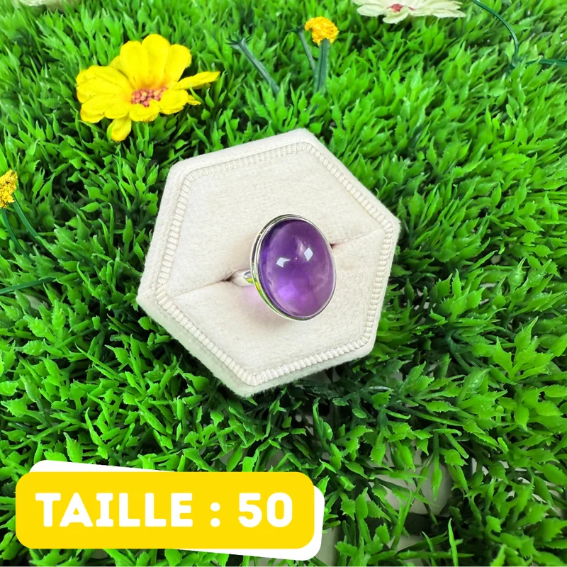 925 Silber Amethyst Ring #220