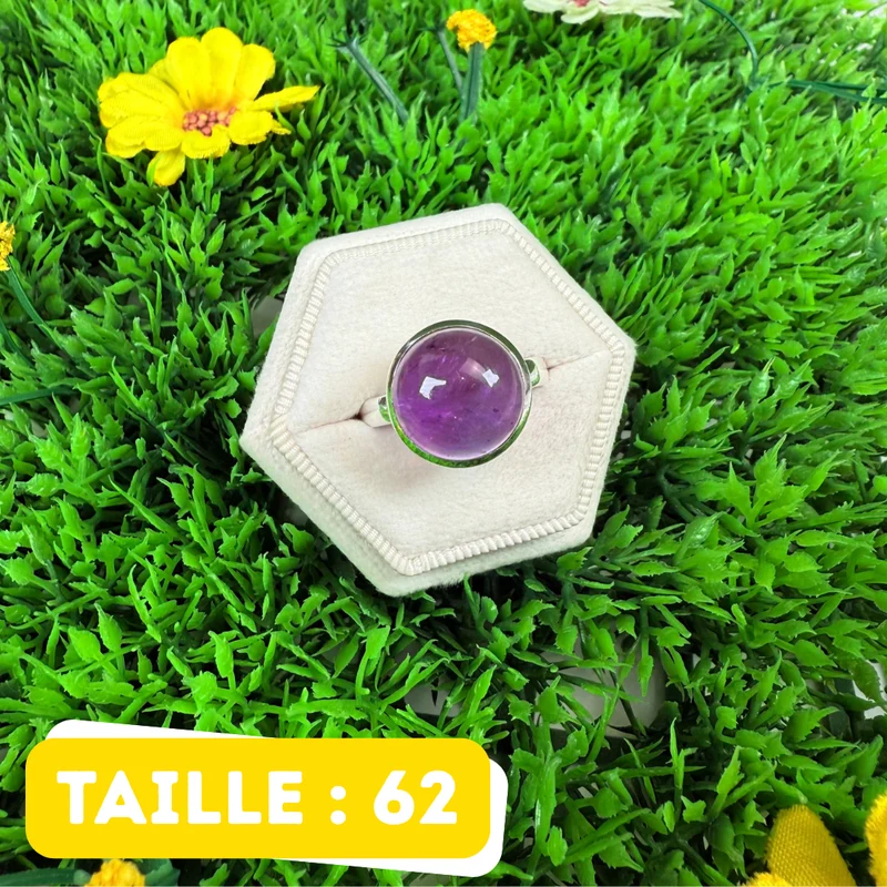 925 Silber Amethyst Ring #219