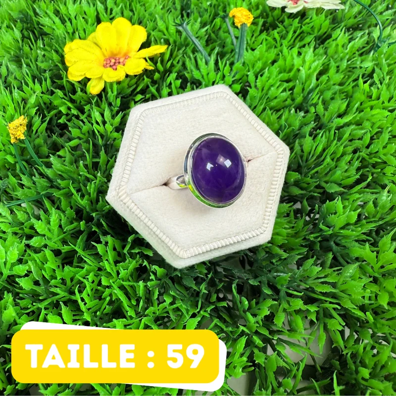 925 Silber Amethyst Ring #218