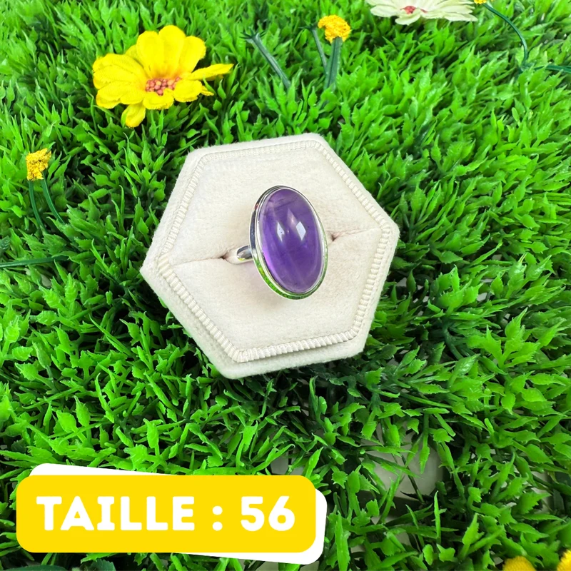 925 Silber Amethyst Ring #217