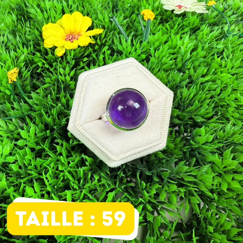 925 Silber Amethyst Ring #216