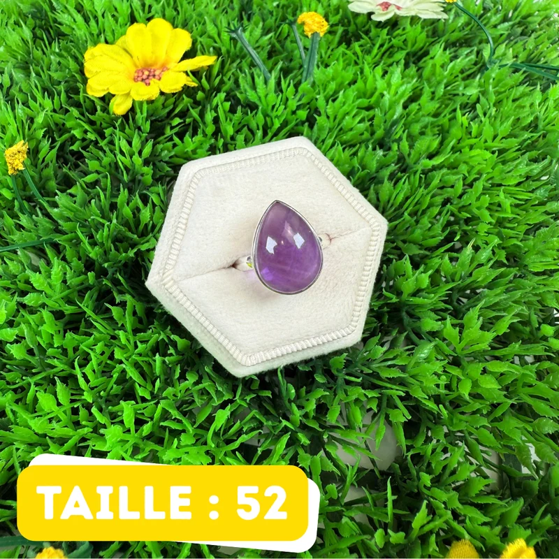 925 Silber Amethyst Ring #215