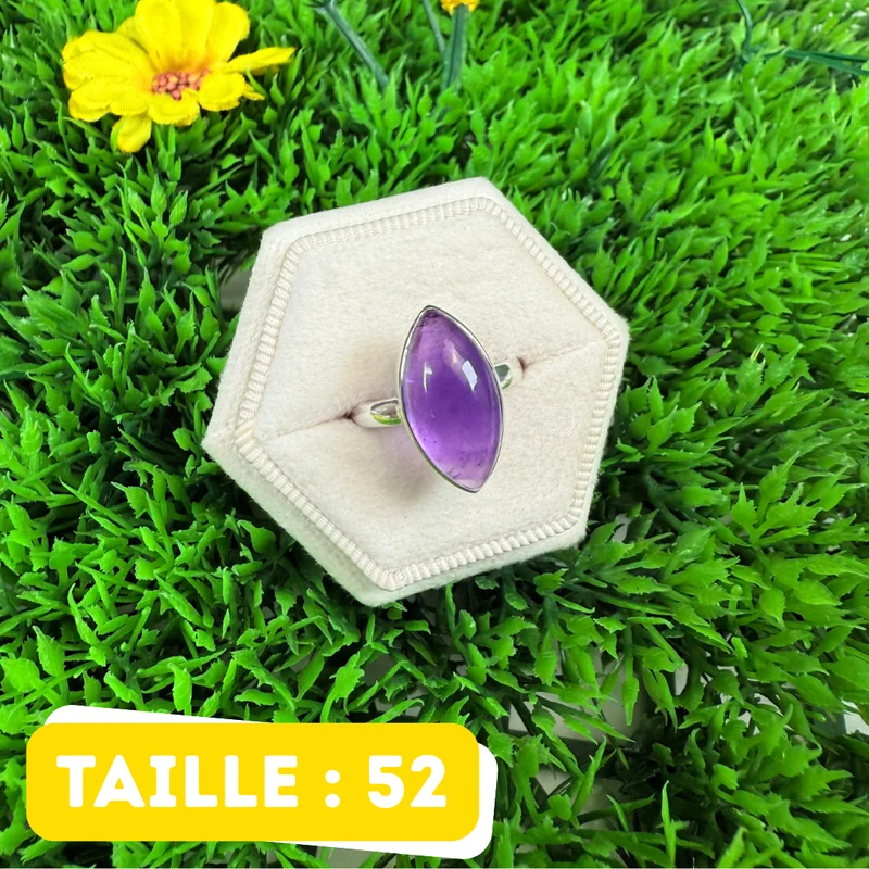 925 Silber Amethyst Ring #214