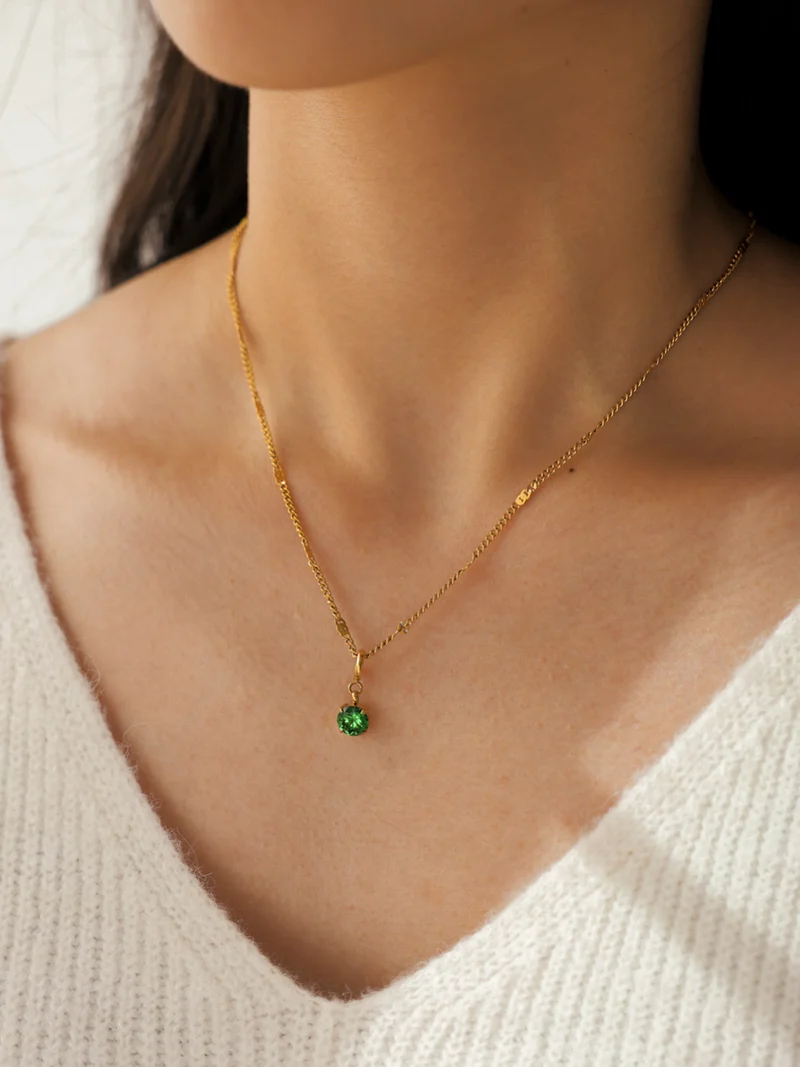 Crystal Delight Green Ketten-Charm