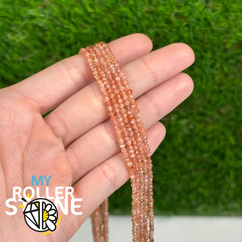 Facettierte Sonnensteinperle 5A