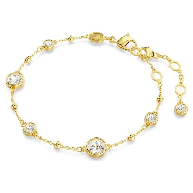 Imber Bracelet with Scattered Round-Cut White Crystal in Gold
